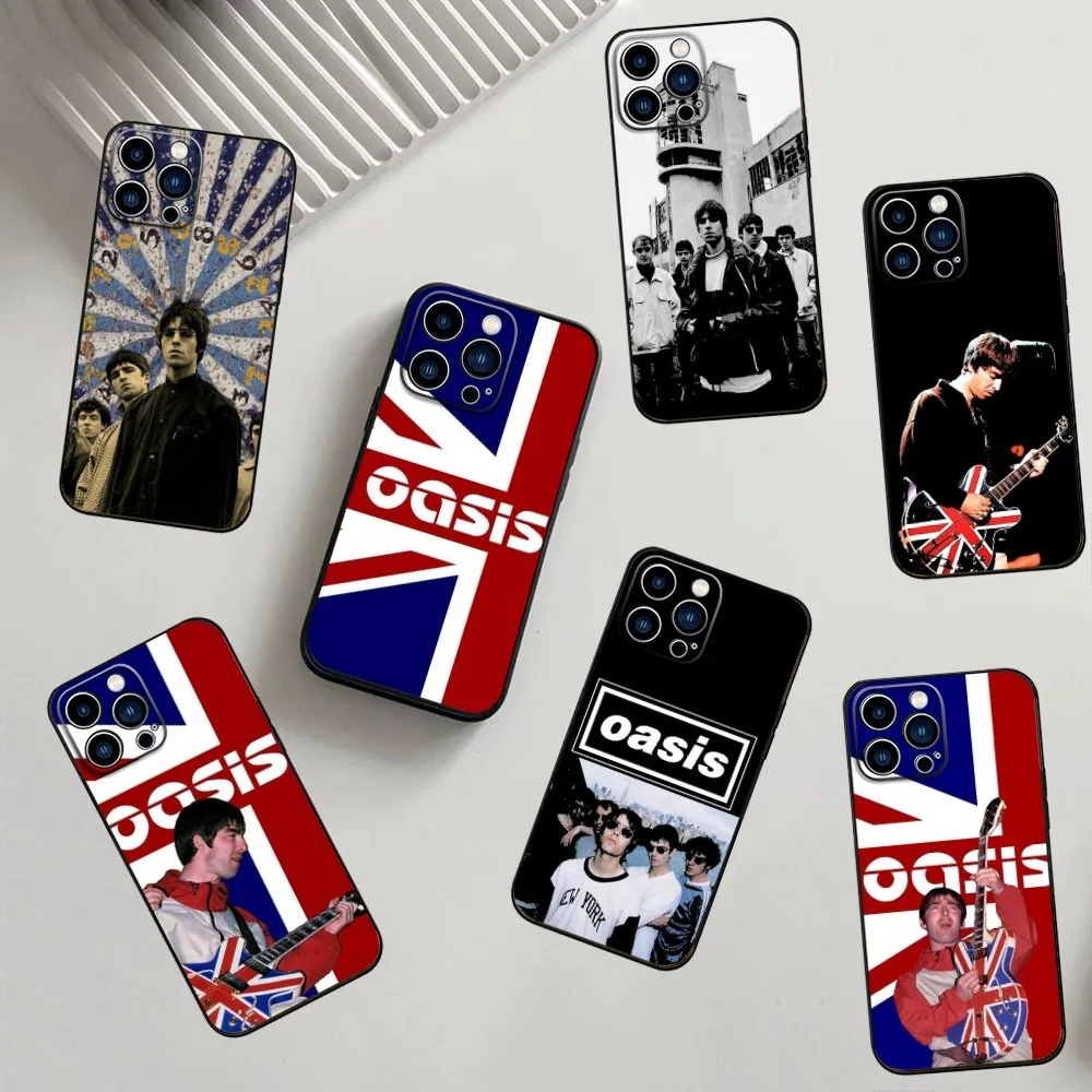 Rock band O-Oasis Phone Case For iPhone 16,15,14,13,12,11,Pro,X,XS,Max,XR,Plus,Mini Soft Silicone Black Shockproof TPU