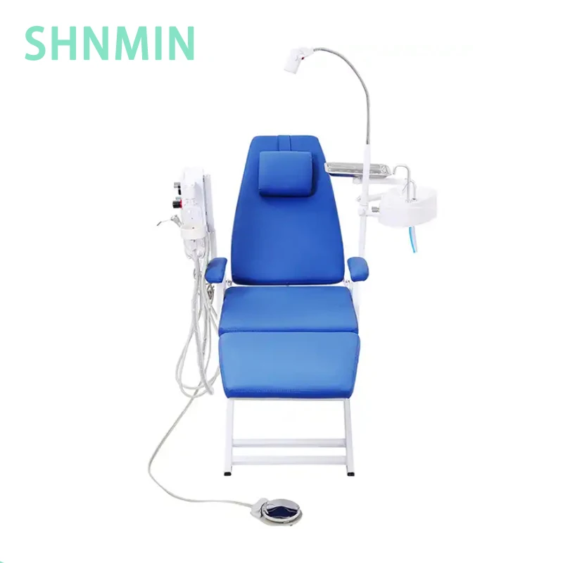 Easy to Install 2/4 Hole Luxury Folding Portable Patient Dental Folding Portable Chair with Turbine