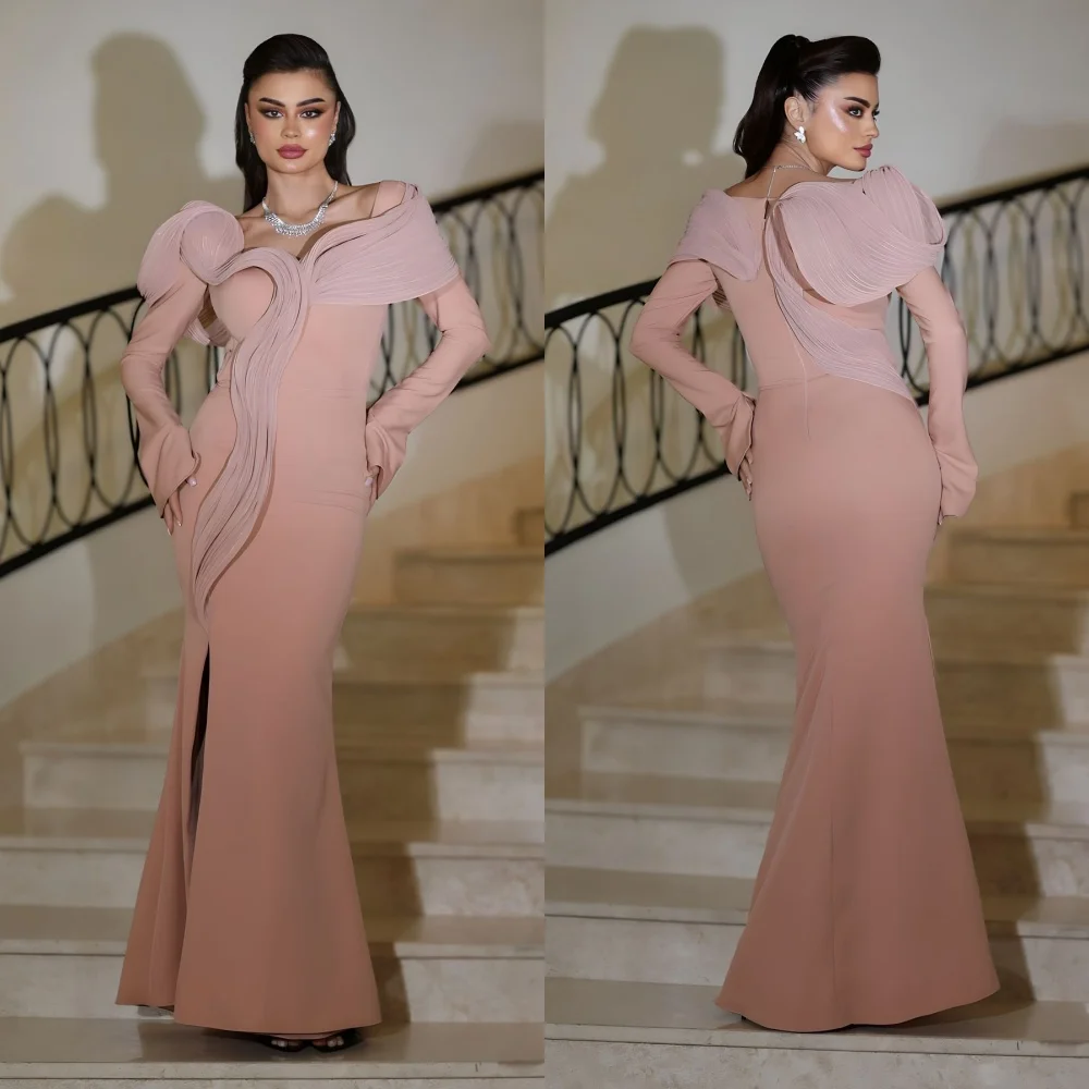 

Customized Sizes Available Jersey Pleat Trumpet Off-the-shoulder Long Dresses Bespoke Occasion Dresses Intricate