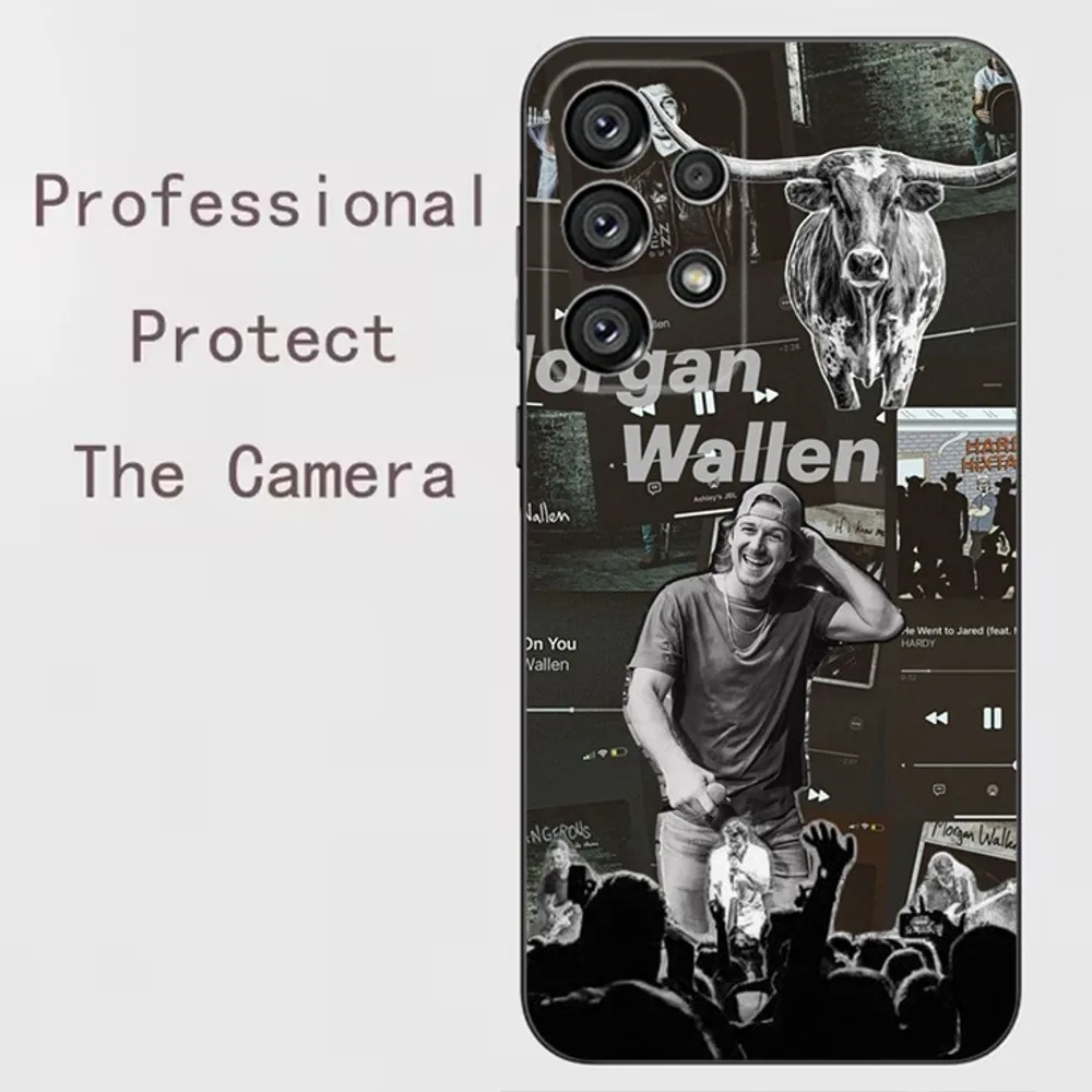 Singer Morgan W-Wallen Phone Case For Samsung Galaxy A13,A21s,A22,A31,A32,A52,A53,A71,A80,A91 Soft Black Shell