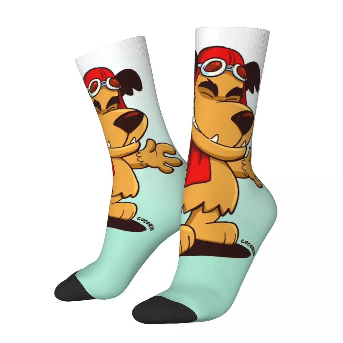 Cartoon Laughing Laugh Dog Muttley Unisex Winter Socks Hip Hop Happy Socks Street Style Crazy Sock