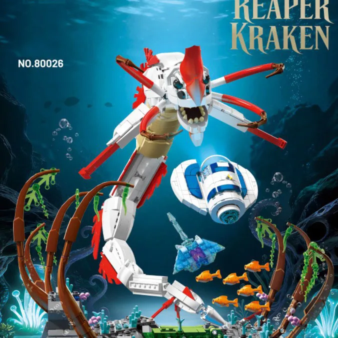 

Конструктор «Монстры из фильмов и игр»: Глубоководный демон Кракен, фигурки-монстры, наборы для сборки, коллекционная игрушка