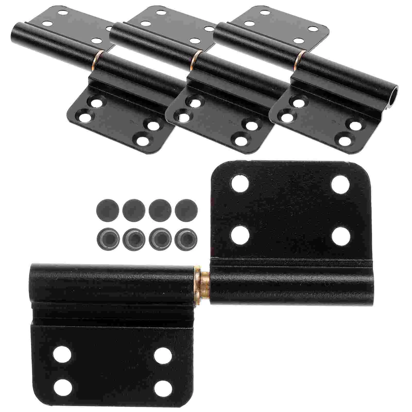 

4 Pcs Furniture Door Hinge Black Cabinet Hinges Handle Aluminum Alloy Heavy-duty