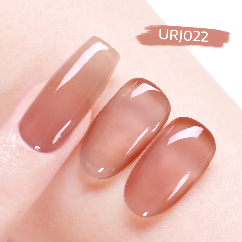 UR SUGAR Caramel Jelly Gel Nail Polish 15ml Transparent Clear Brown Crystal Nude Gel Polish Nail Art  Varnish for Fall Winter