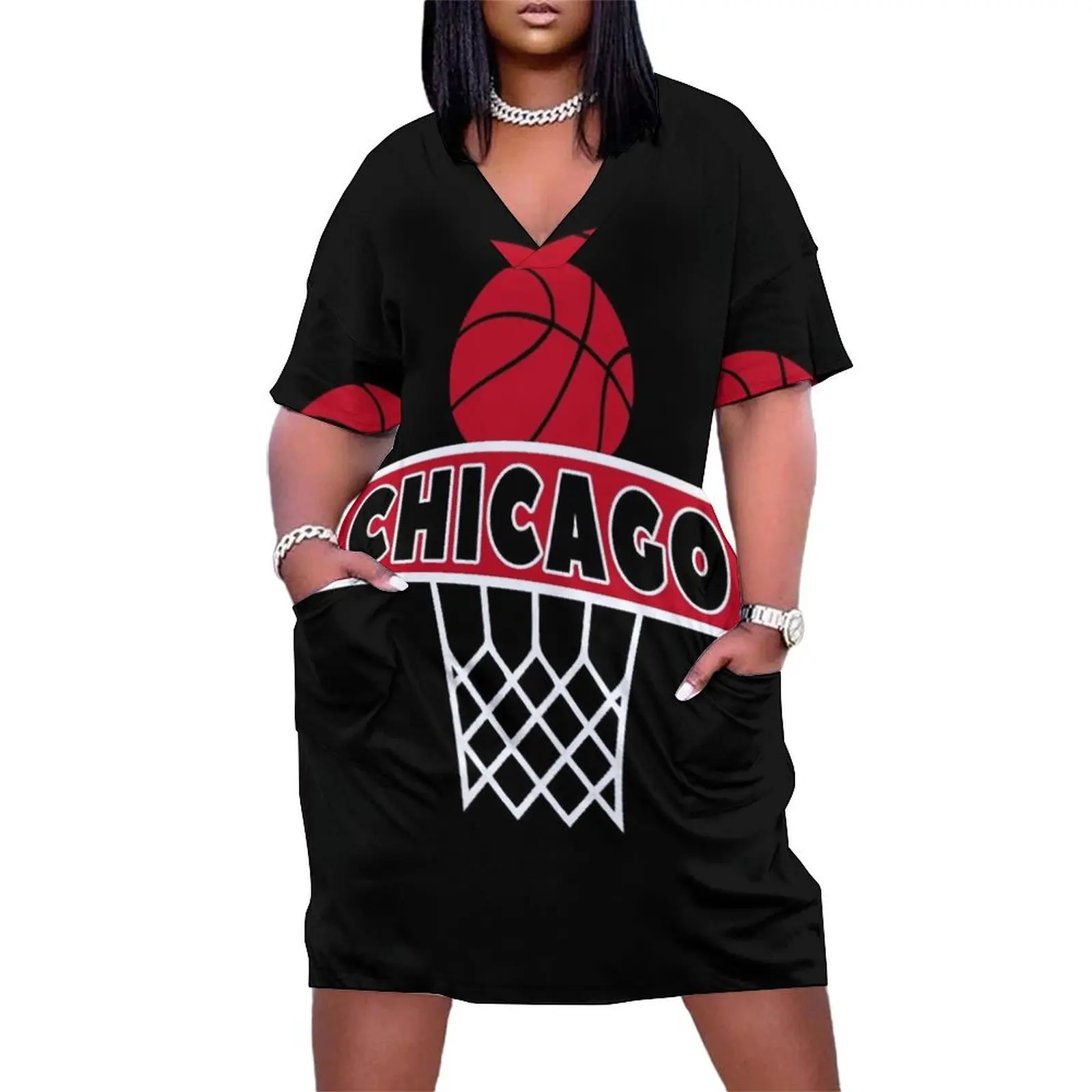 

Chicago Loose Pocket Dress Elegant gown summer dress for women 2025