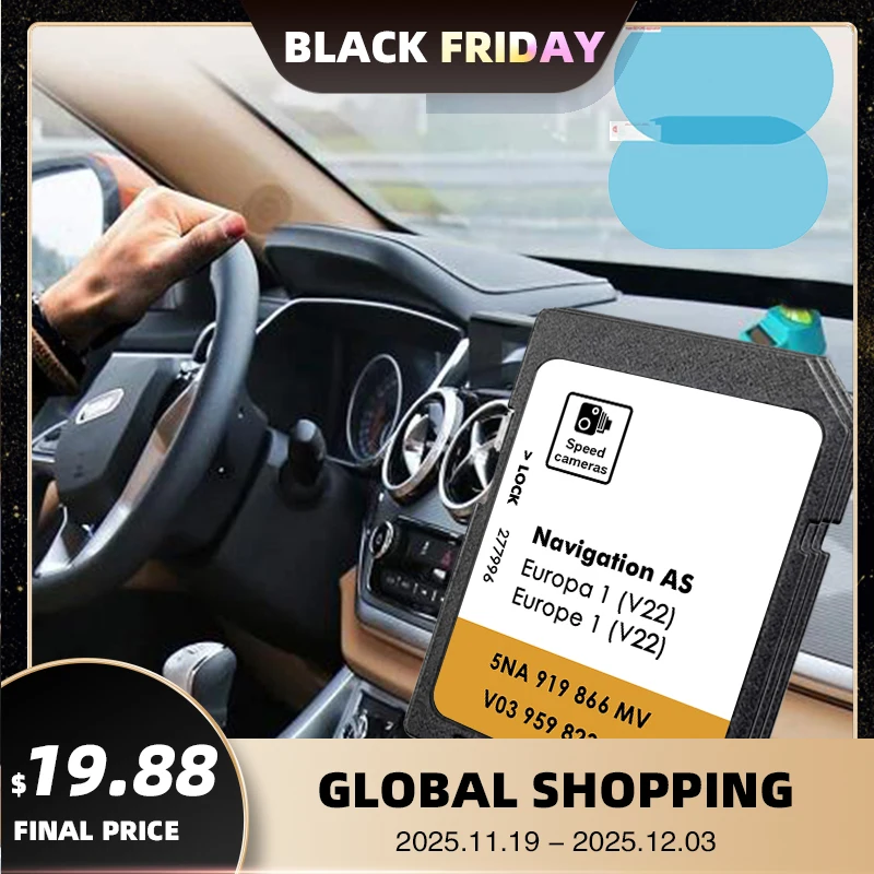 

32 ГБ SD-карта навигации AS V19 для VW Discover Media GPS 2024 карты Европа Navi Tiguan Transporter Car