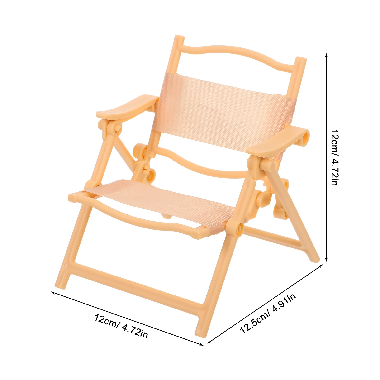 5 قطع كرسي شاطئ مصغر قابل للطي من البلاستيك للأطفال والتخييم في الهواء الطلق وإعداد بيت الدمى الداخلي كرسي خفيف الوزن قابل للطي #4