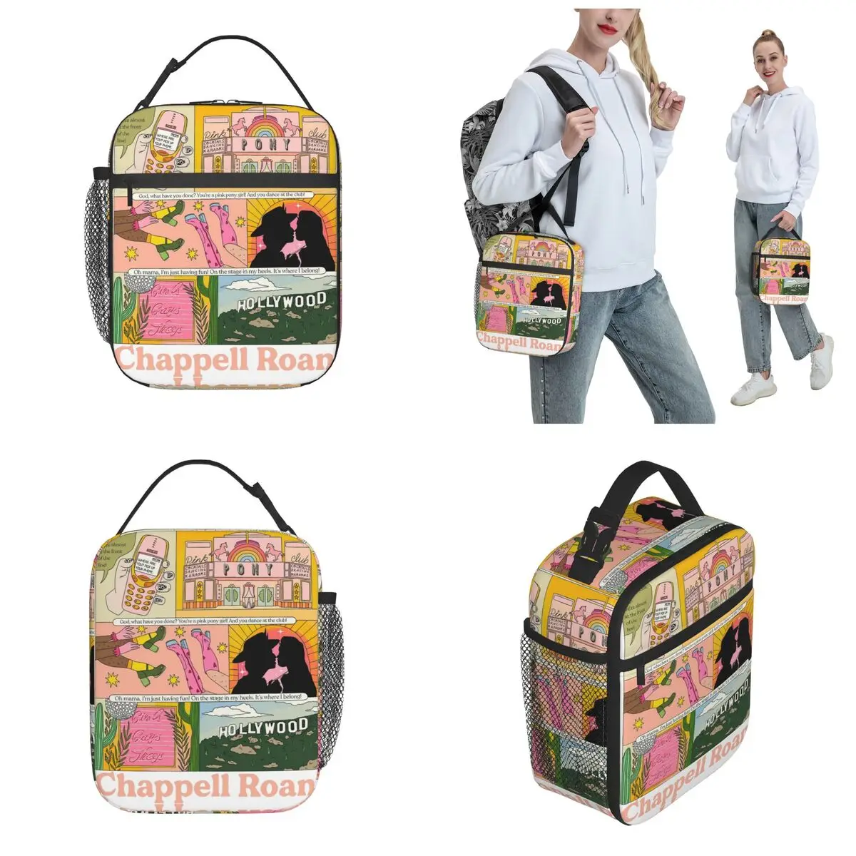 Chappell Roan Meantime Music Singer Accessories Insulated Lunch Bags For Outdoor Food Storage Bag Portable Thermal Lunch Boxes