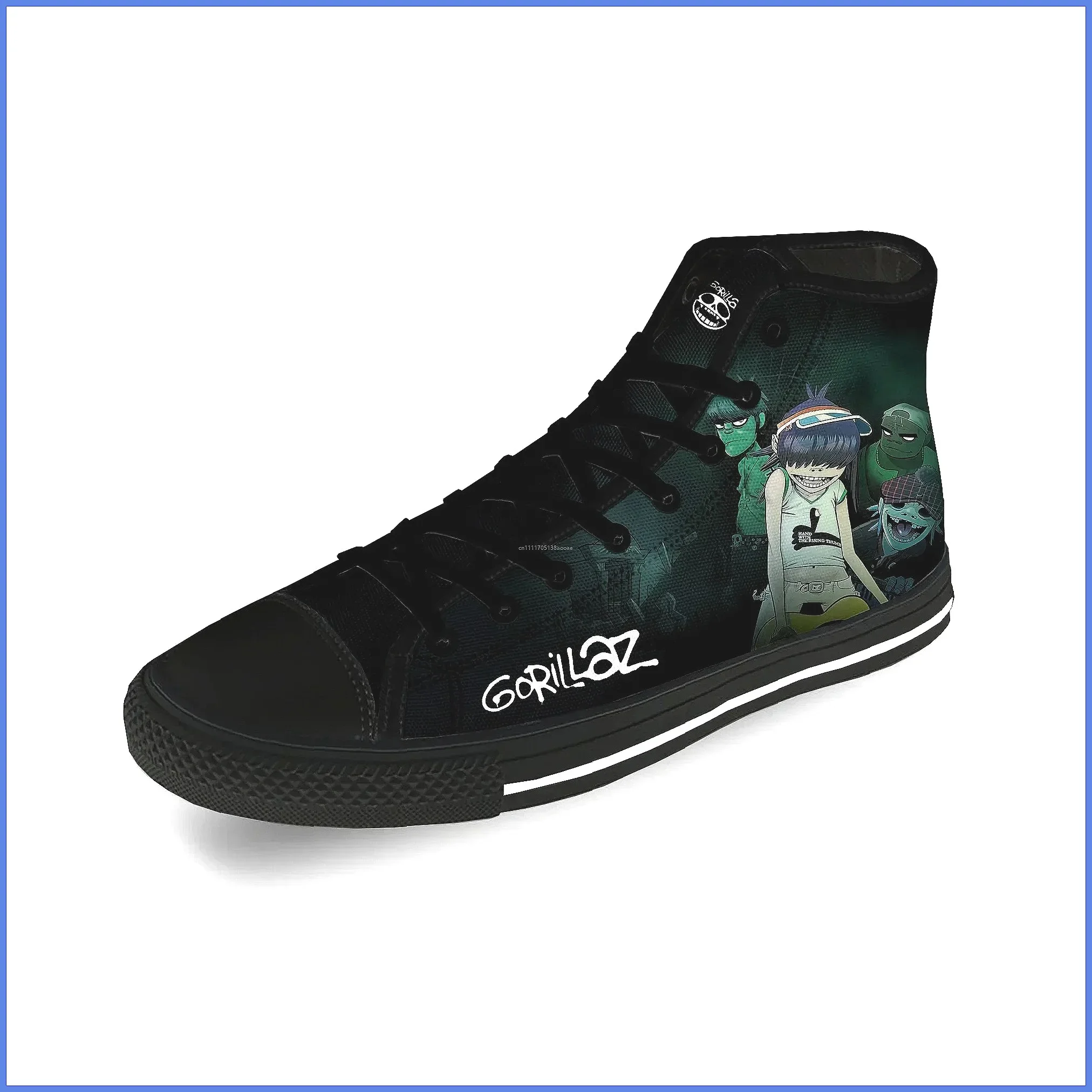 Custom High Top Canvas Sneakers for Adults, Cartoon Game Fashion Lace-Up Couple Shoes