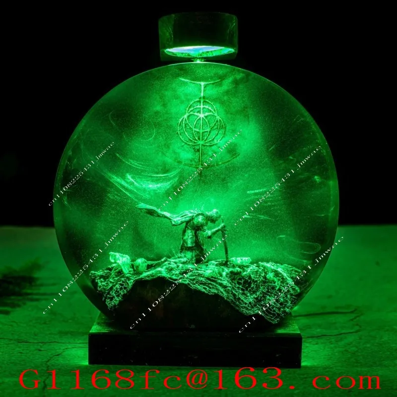3D Model Fallen Knight Helmet Resin Lamp Unique Male Room Decoration