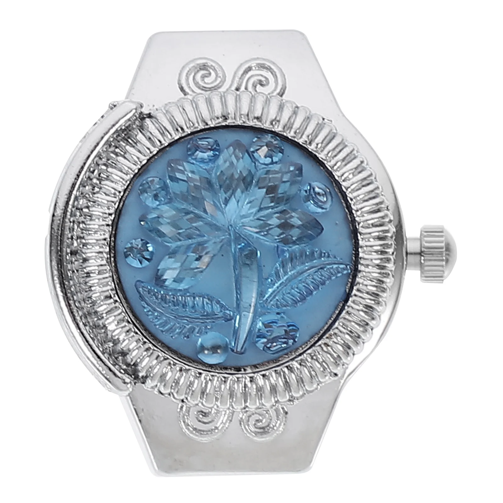 Lady Watches Digital Ring for Men Unique Hand White Zinc Alloy Jewelry Lovers Rings