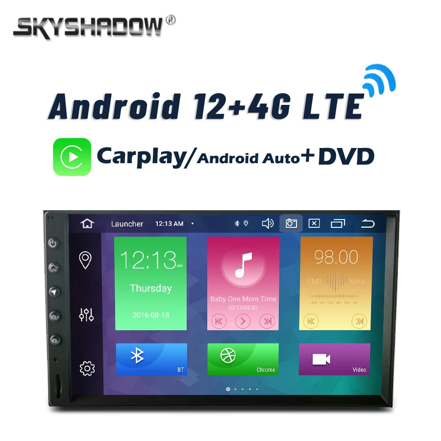 

fotograficzny Carplay DSP IPS Android 12,0 8 ГБ + 128 ГБ 8-ядерный автомобильный DVD-мультимедийный плеер 2 Din для Nissan Universal RDS Radio GPS Bluetooth Wi-Fi