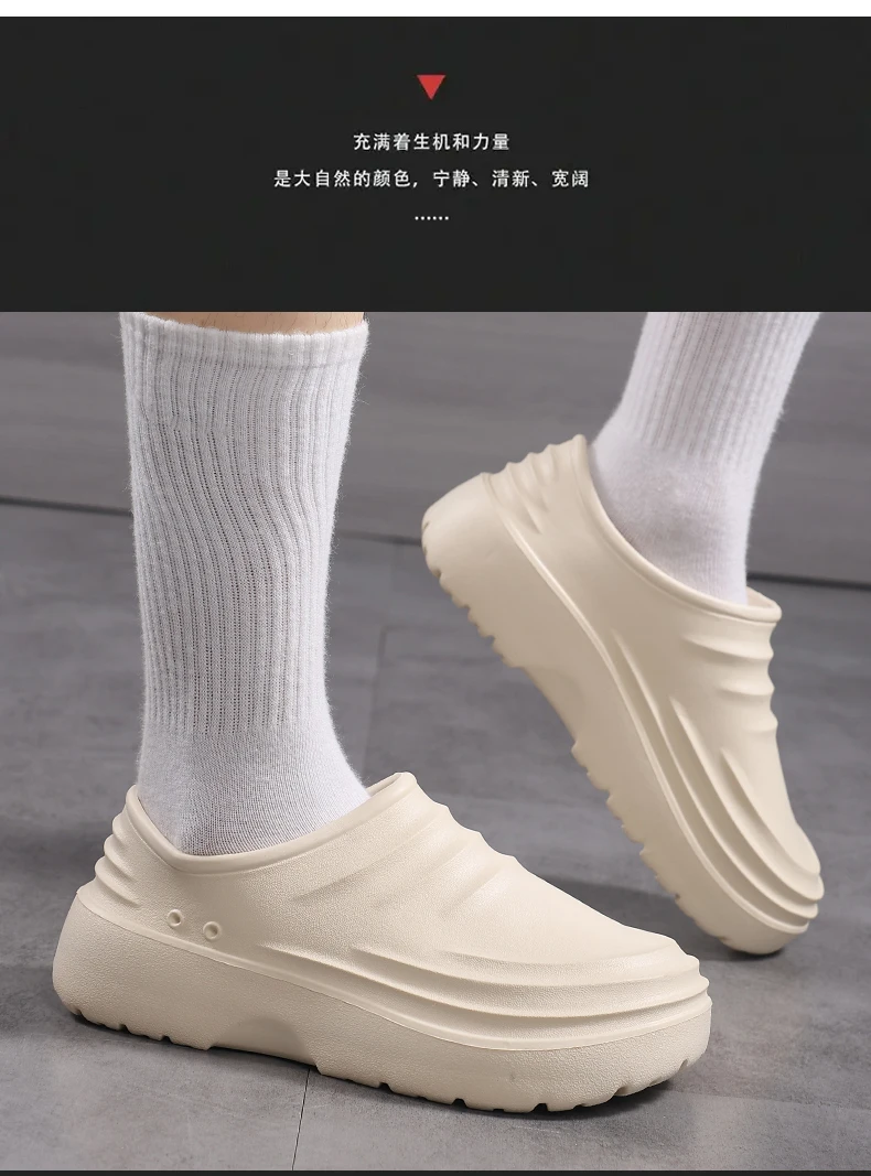 Hotel-Kochschuhe, Ganzjahres-Arbeitsschuhe, rutschfest, wasserdicht, ölbeständig, Herren-Freizeitschuhe, vielseitig einsetzbar, leichte EVA-Outdoor-Gartenschuhe – Detail 3