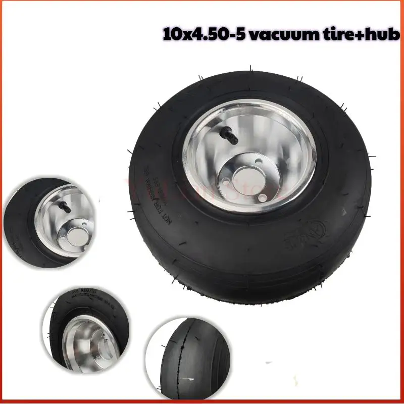 

Go Kart 5 Inch Wheels Beach Car Accessories Drift Wheel 10X4.50-5 Kart Tire Highway Hub Front Wheels