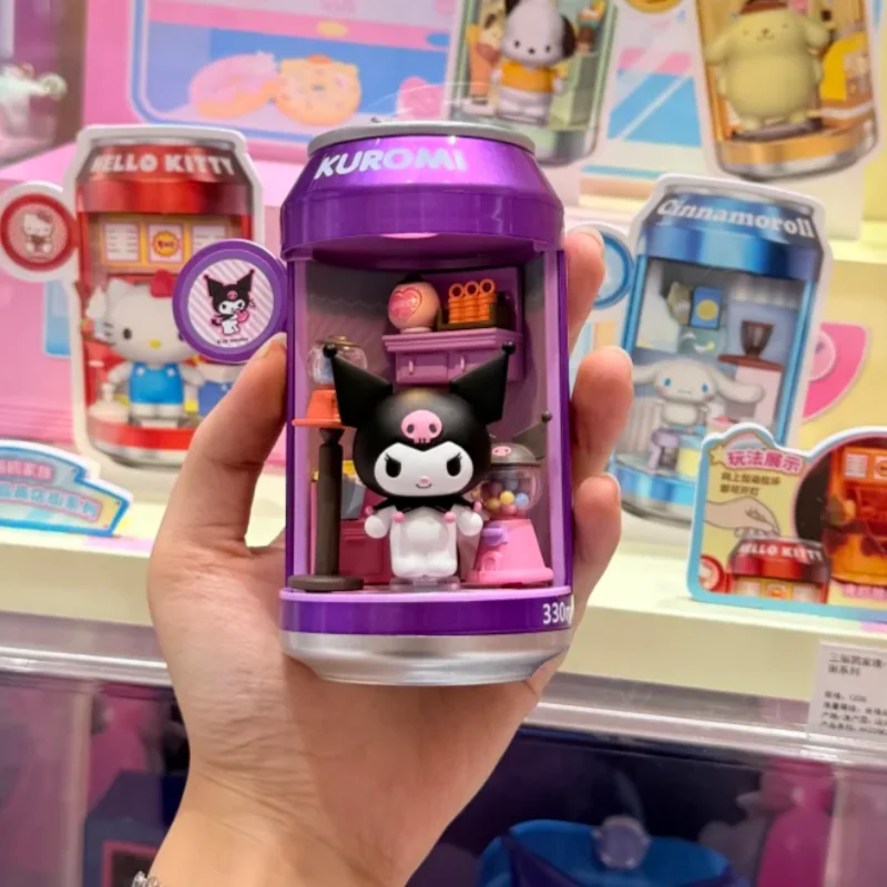 New Genuine Product Cinnamoroll Blind Box Soda Can Series Collectible Figure Dessert Shop Street Decorative Desktop Ornament Toy view 2