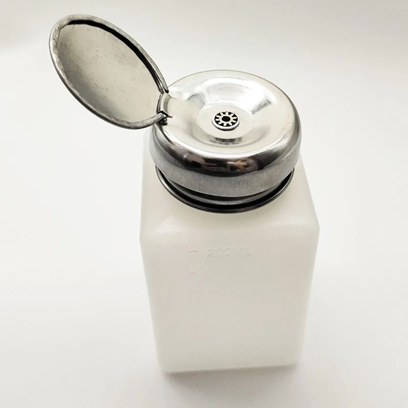 Dispensador de bomba vacía de 200ml, líquido UV/LED, limpiador de esmalte de Gel, botella removedora de esmalte de uñas, botella de acetona limpia,