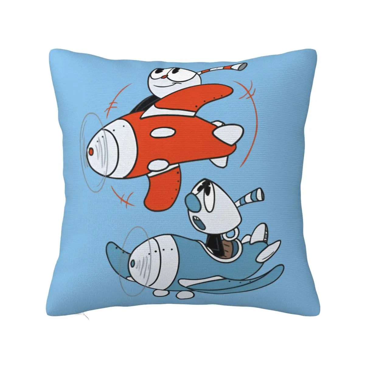 

Cartoon Cuphead And Mugman Game Pillowcase Soft Polyester Cushion Cover Decorations Throw Pillow Case Cover Home Square 18''