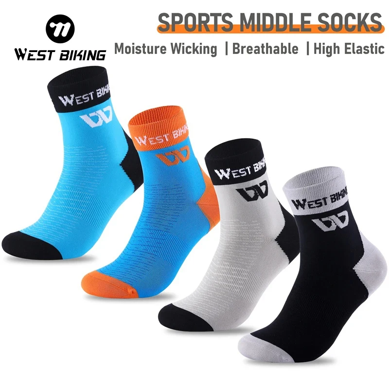 

WEST BIKING Bicycle Socks Men Women Cycling Sock Breathable Outdoor MTB Riding Socks Bike Football Sport Socks Basketball Sock