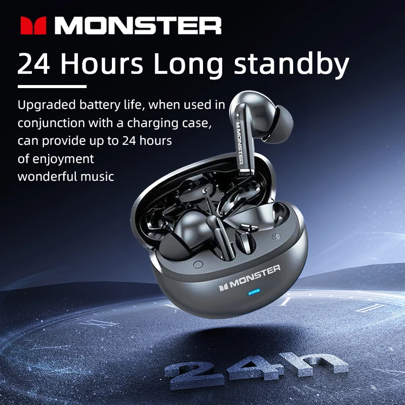 Monster MQT39 سماعة لاسلكية تعمل بالبلوتوث 6.0 سماعات TWS Hifi ستيريو سماعات لاسلكية ألعاب سماعة الحد من الضوضاء سماعات أذن رياضية #6