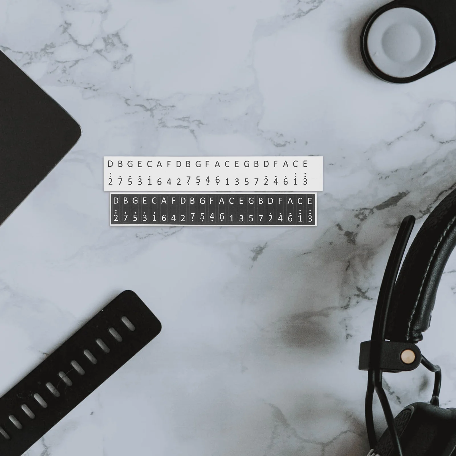 

6 Pcs Stickers 17 Key Kalimba Starter Labels Staff Scale Decals Piano Beginner Note