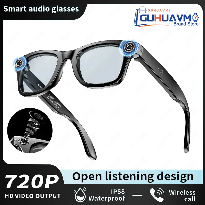 2025 NEW 800W Pixel UHD Camera Smart Glasses Video Recording AI Photo Recognition Answer Translation Bluetooth Call Sunglasses