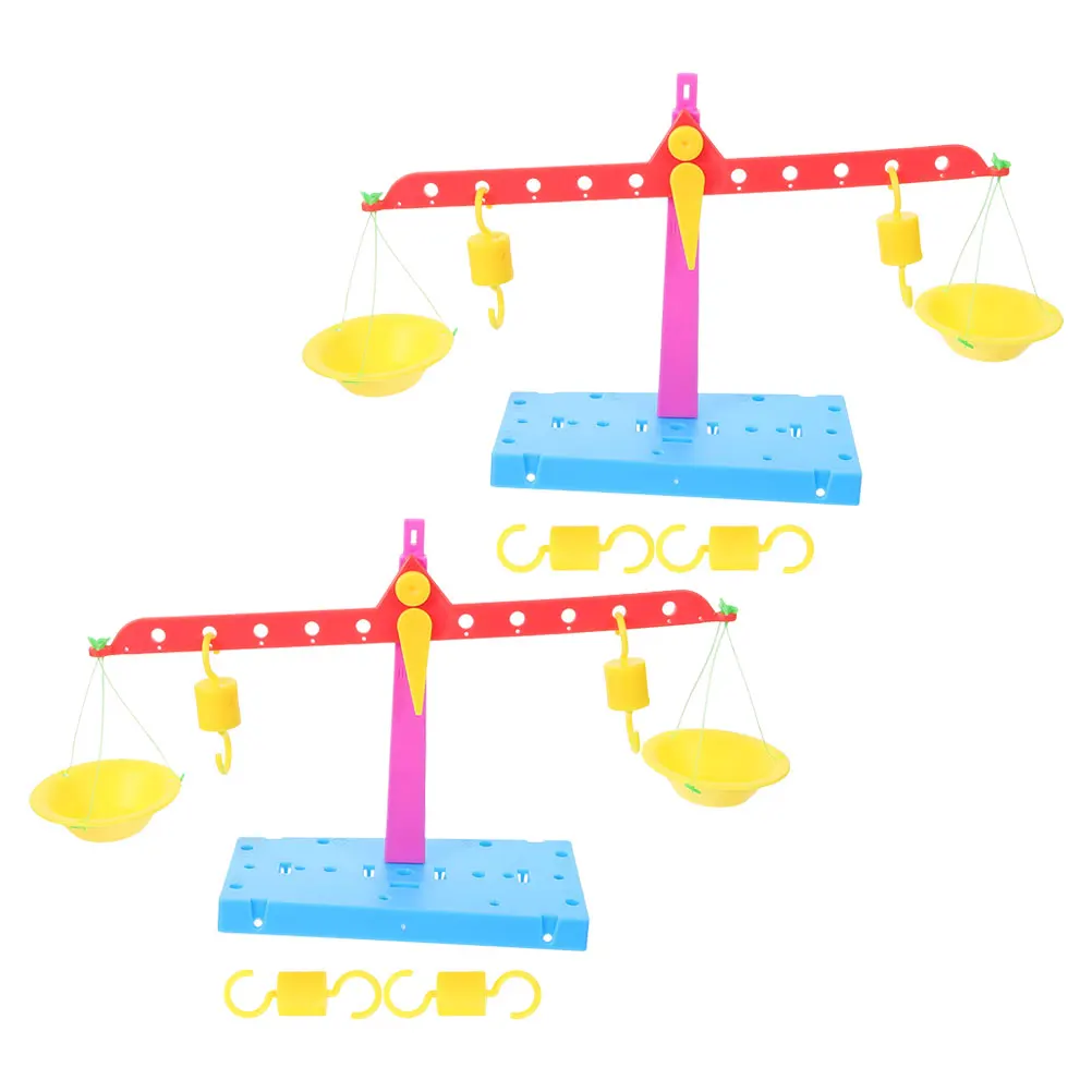 

2 pcs Lever Balance Toys Kids Educational Plastic Toddler Scale Model STEM Props Math Craft Learning Tools School Lab