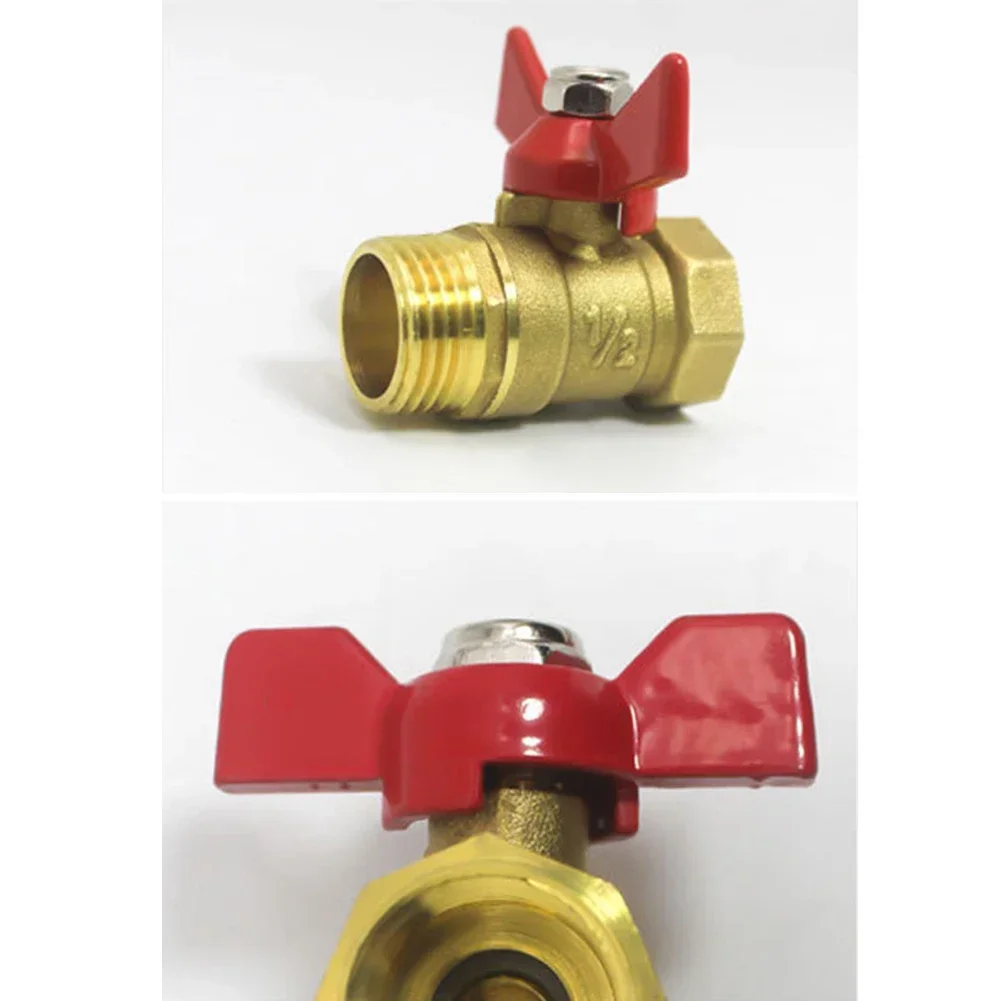 For Maximum Water Flow Threaded Water Heater Valve Switch Watering Equipment Tools Heavy Duty Brass Garden Hose Shut Off Valve