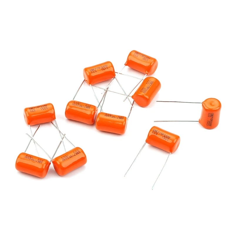 10Pcs Electric Guitar Tone Capacitors Orange Drop Capacitors Tone Caps Polypropylene Film Capacitors 200v 715P .022uf