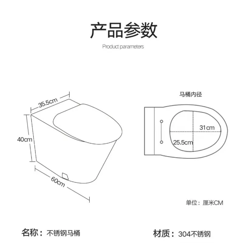 SUS304 Stainless Steel One Piece Floor Mounted Toilet Vandal Resistant Commercial Restroom Fixture for Public Bathroom view 6