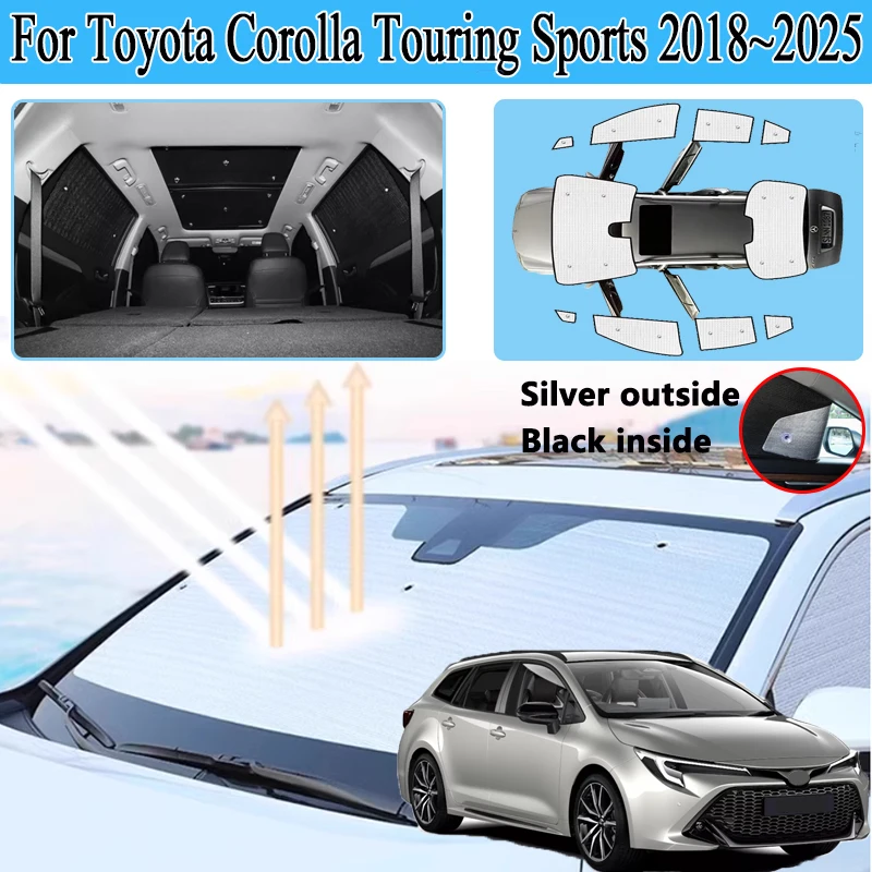 

Для Toyota Corolla Touring Sports E210 2018 2019 ~ 2024 автомобильный солнцезащитный козырек с полным покрытием, анти-УФ-защитный козырек, аксессуары для конфиденциальности