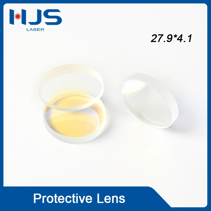 HJS 50pcs/lot Fiber Laser Protective Windows Protective Lens 27.9*4.1 For Raytools Bodor WSX Laser cutting Head Consumables