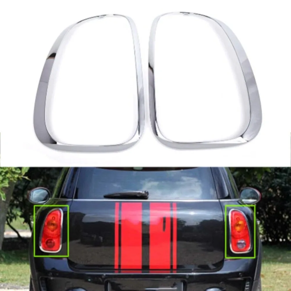 Chrome Tail Light Ring Bezel Trim Surround Cover Left Right For MINI Cooper R60 Countryman S ALL4 11-16 52109806935 52109806936
