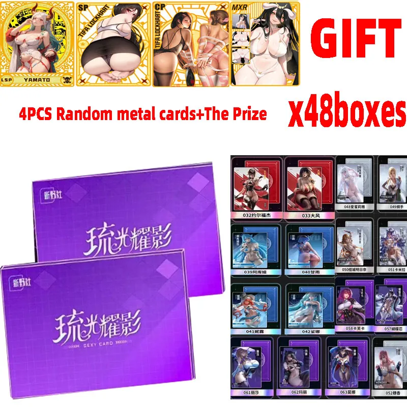 2024 Goddess Story 63x88mm Glaze Shadow Cards Booster Box Anime Game Card Child Kids Table Toys For Family Birthday Gift