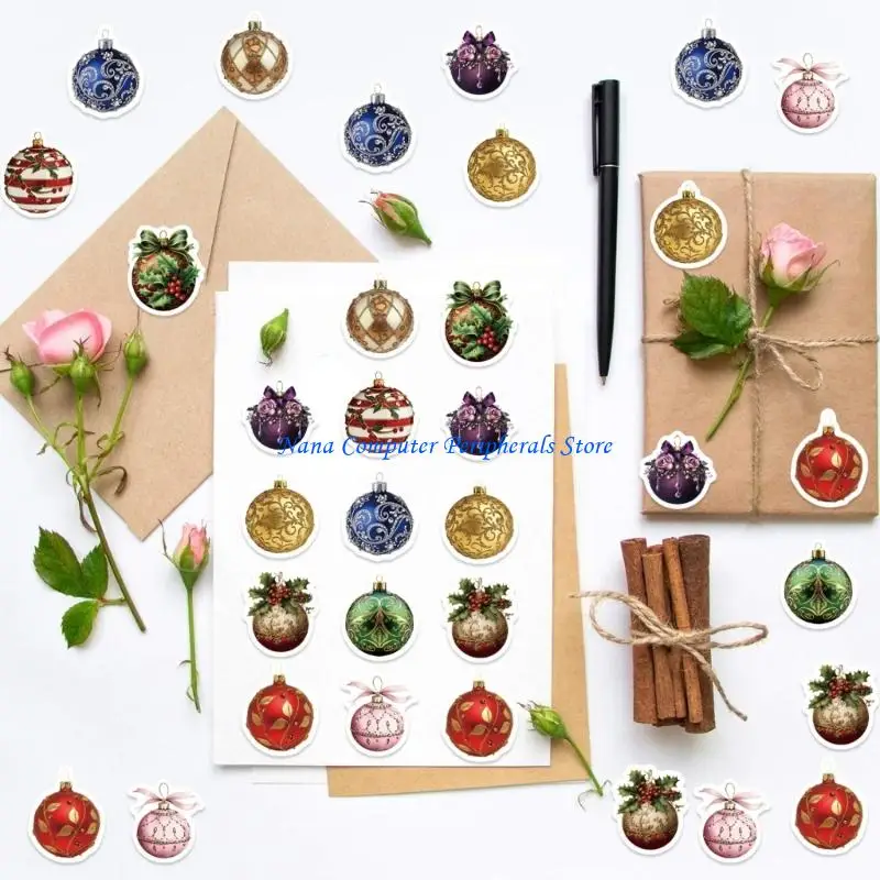 

F68C мультяшные рождественские наклейки водонепроницаемые съемные украшения для планшетов 500 шт./рулон