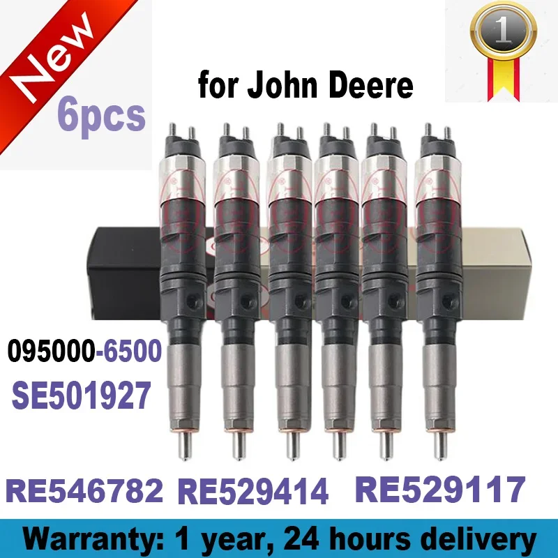 

6500 for Diesel JOHN DEERE SE501927 095000-6500 RE546782 RE529414 RE529117 0950006500 High Performance Injector 6pcs