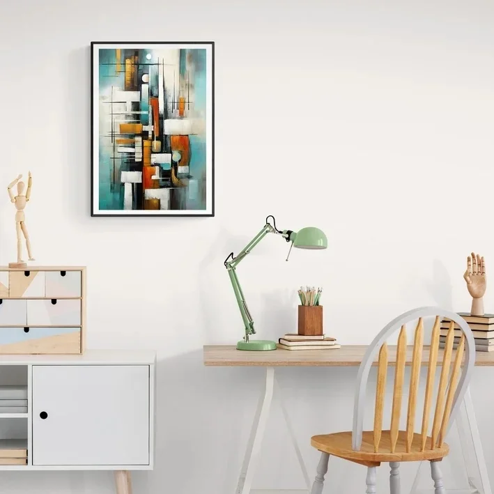 مجردة الملونة المشارك الحديثة الهندسة خط النفط قماش أكريليك اللوحة العصرية جدار الفن غرفة المعيشة غرفة نوم ديكور المنزل جدارية