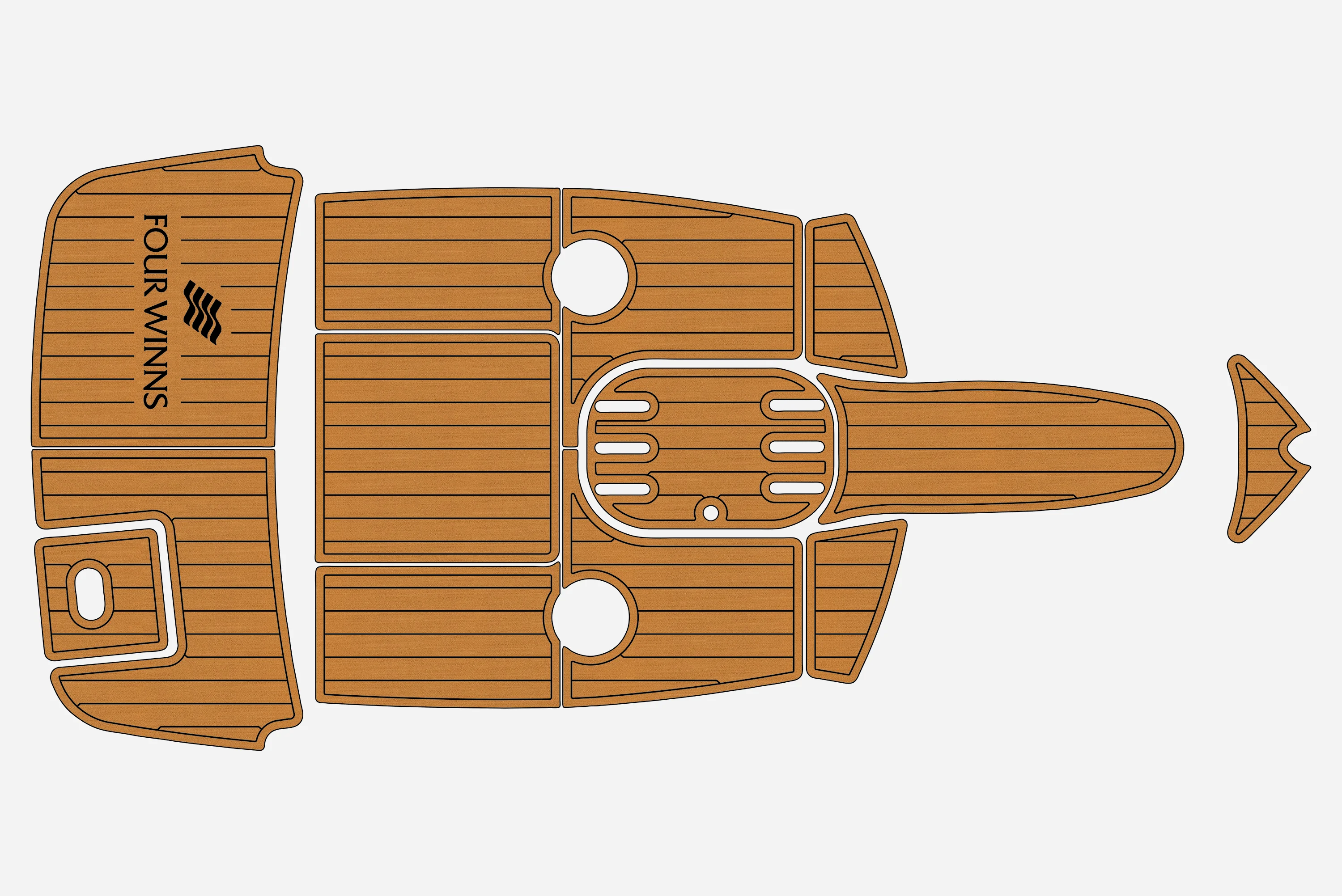 

Anti-Skid EVA Faux Teak Self-Adhesive 6mm Boat Decking Pad for 2003 Four winns 190 Horizon Yacht Cockpit Durable Marine Flooring