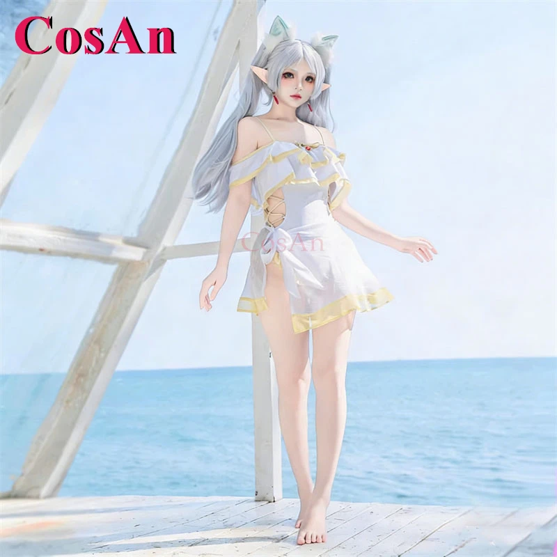 

CosAn Anime Frieren: Beyond Journey's End Frieren Cosplay Costumes Sweet Lovely Swimsuit Summer Seaside Jumpsuits Swimwear S-XL