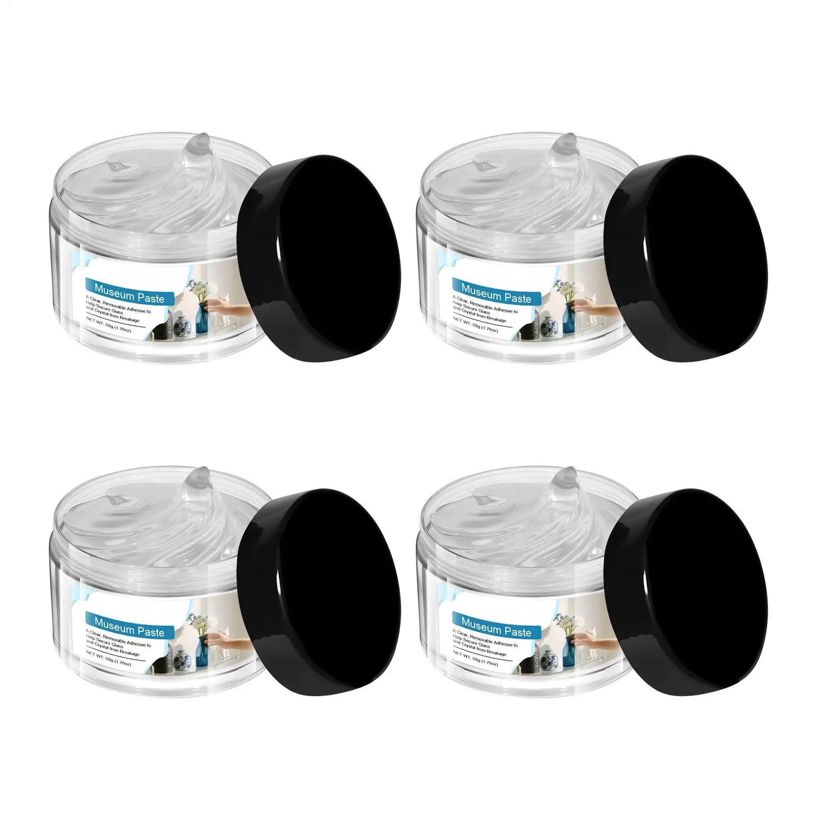 박물관용 투명 전시 젤 50g 탈착식 접착제 재사용 가능한 투명 장착 퍼티 진동 방지 전시용 세라믹 풍선