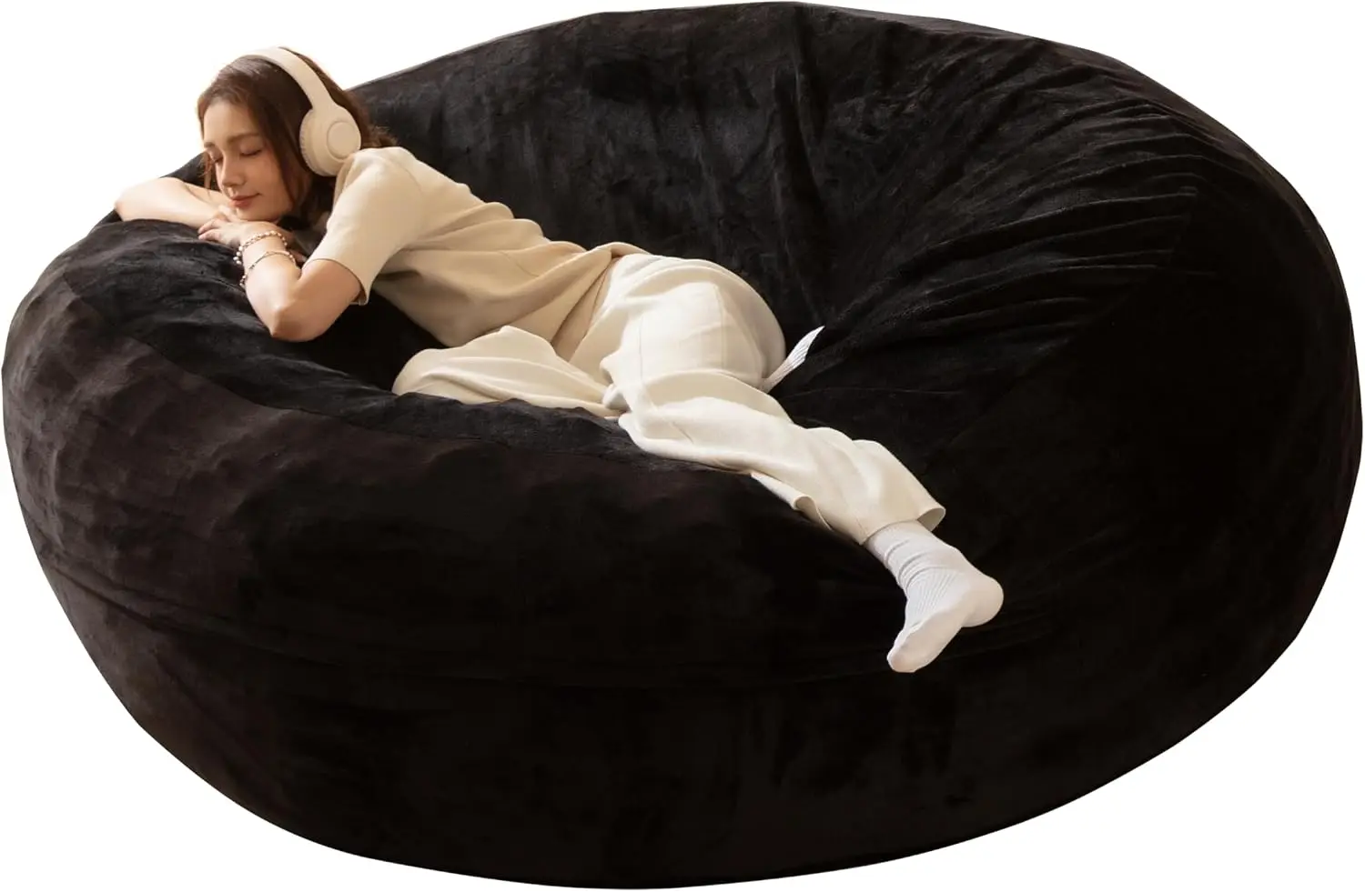 Bean Bag Chair for Adults, Floor Bean Bags Offers Ample Space for Adults,Memory Foam Giant Bean Bags,Lounger Versatile Design Su