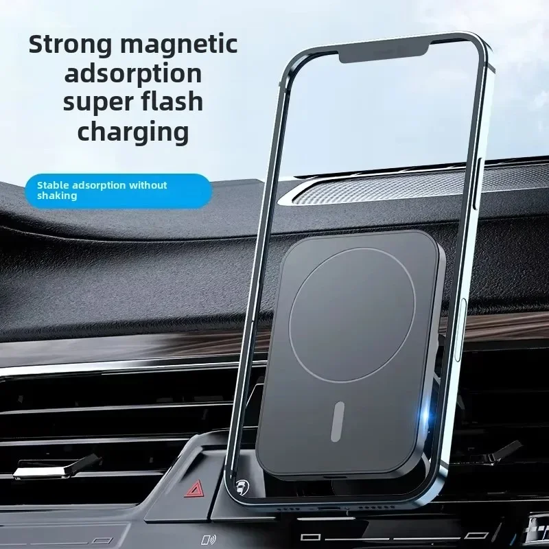 Car Magnetic Wireless Charger Car Phone Stand Wireless Fast Charging 15W  Magsafe for Iphone 16 15 14 13 Pro Max Brackets Stand