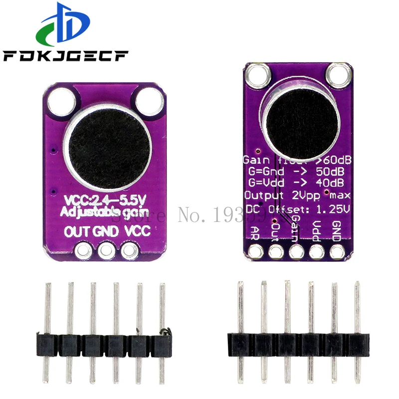 10PCS MAX9814 Microphone AGC Amplifier Board Sound sensor Module Auto Gain Control Attack for Arduino MAX4466 PCB Board
