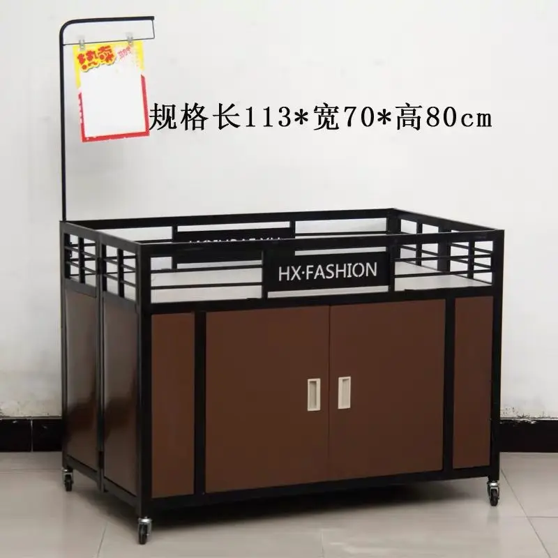 Supermarket promotional car, clothing store, dump truck, float, special car, folding movable shelf, stall display rack