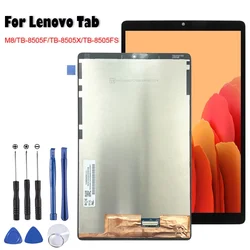 Conjunto digitador de tela sensível ao toque, display LCD para Lenovo Tab, M8, PRC, ROW, TB-8505X, TB-8505F, TB-8505, 8.0 in, AAA +, Novo