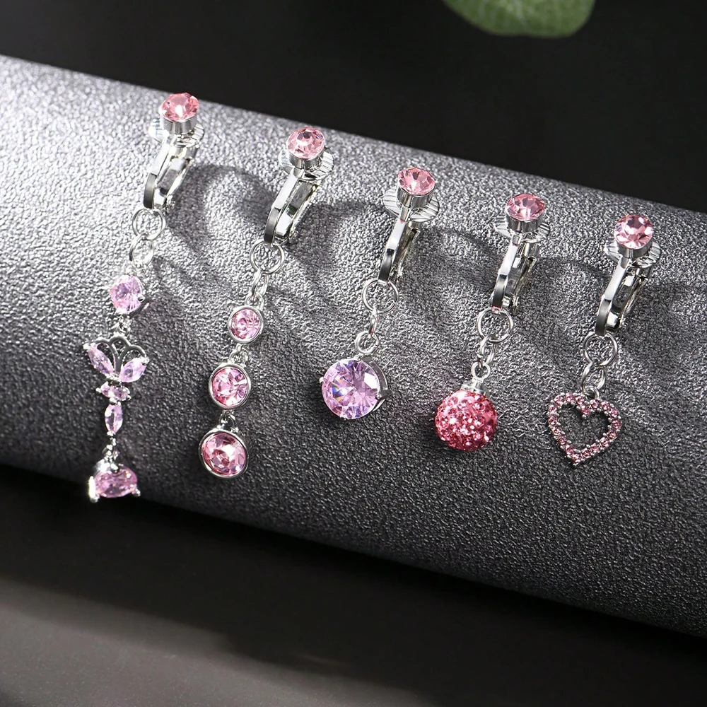 Fake Belly Button Ring Clip-On for Women