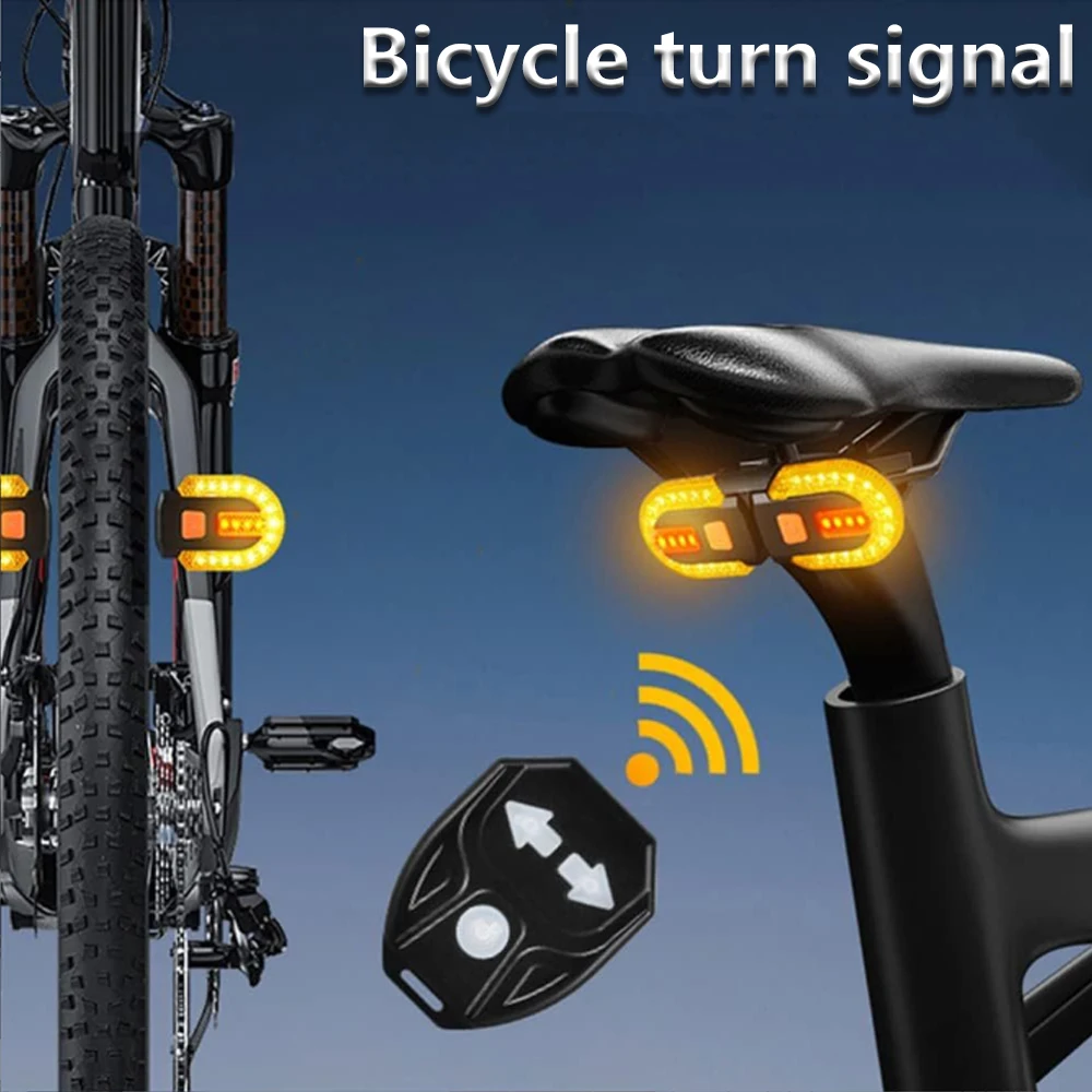 Bicycle Remote Control Taillights Split Type Turn Signal Lights Charging Riding Lights USB Detachable Bicycle Lights Road Bikes