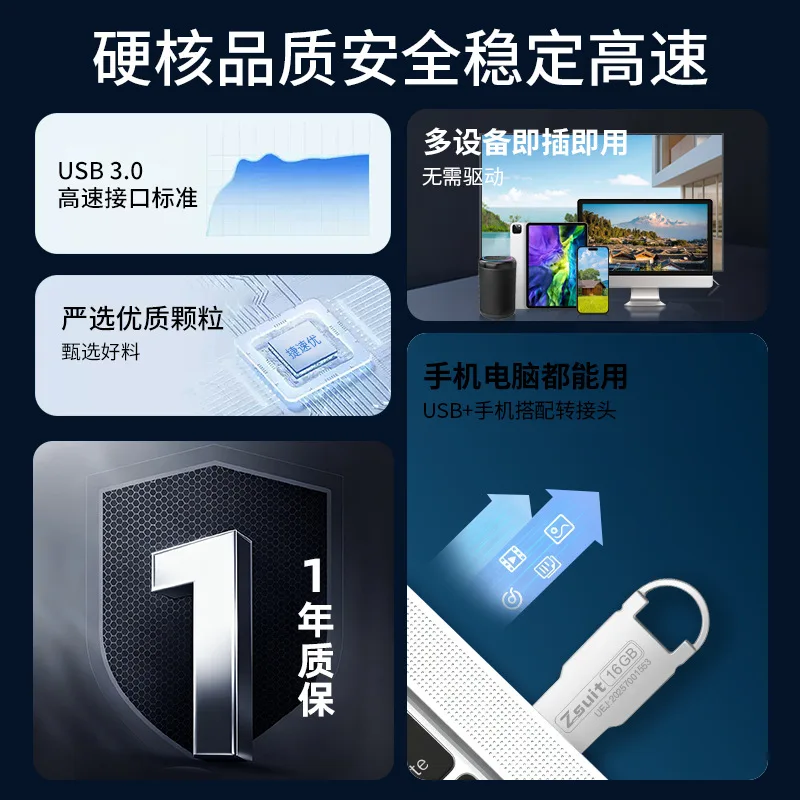 High-speed U Disk 64g 32g Student Flash Memory Computer Disk 16g Car Usb