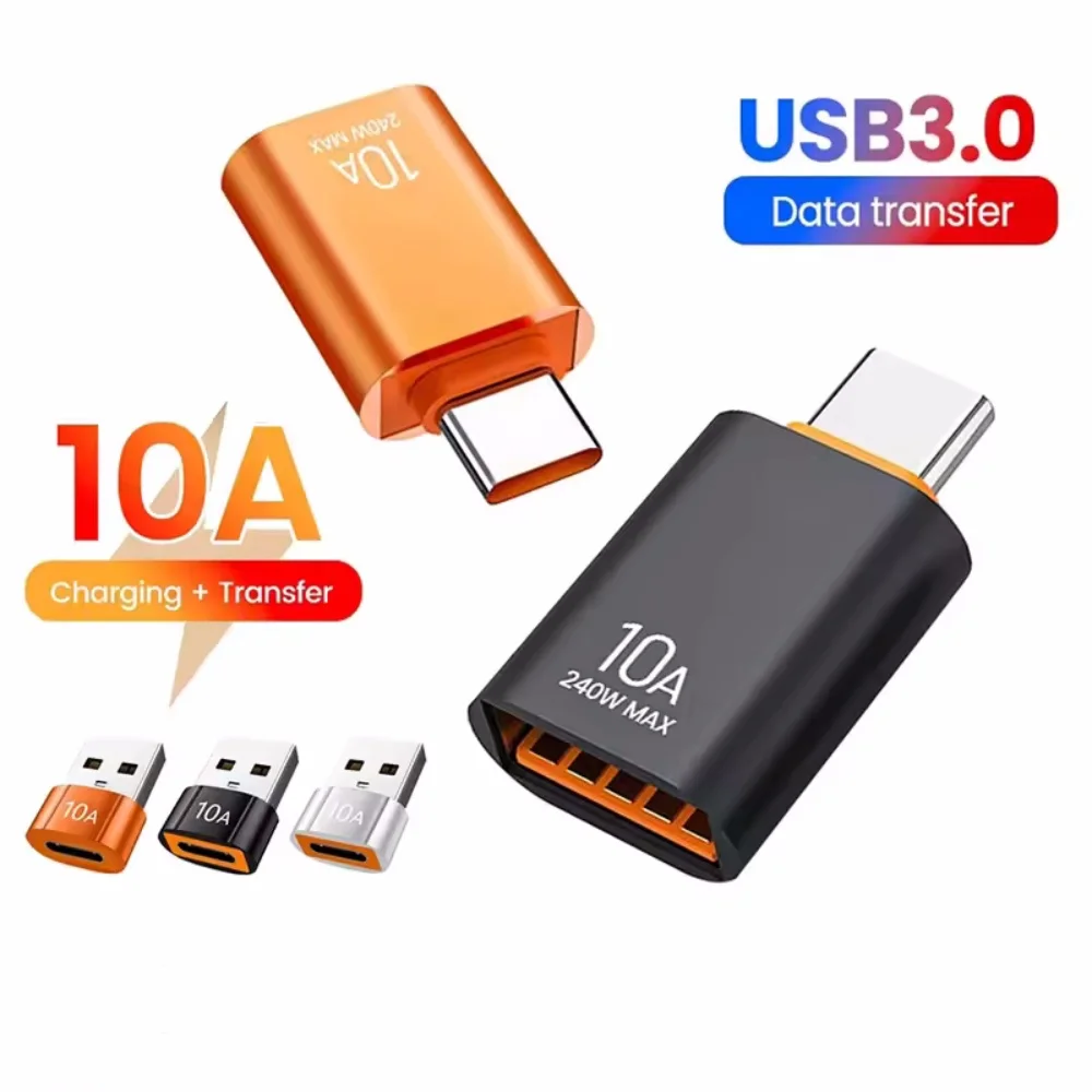 10A USB to Type-C Adapter Micro USB 0.3m data cable Type-C to USB converter data transfer easy to carry adapter for Macbook