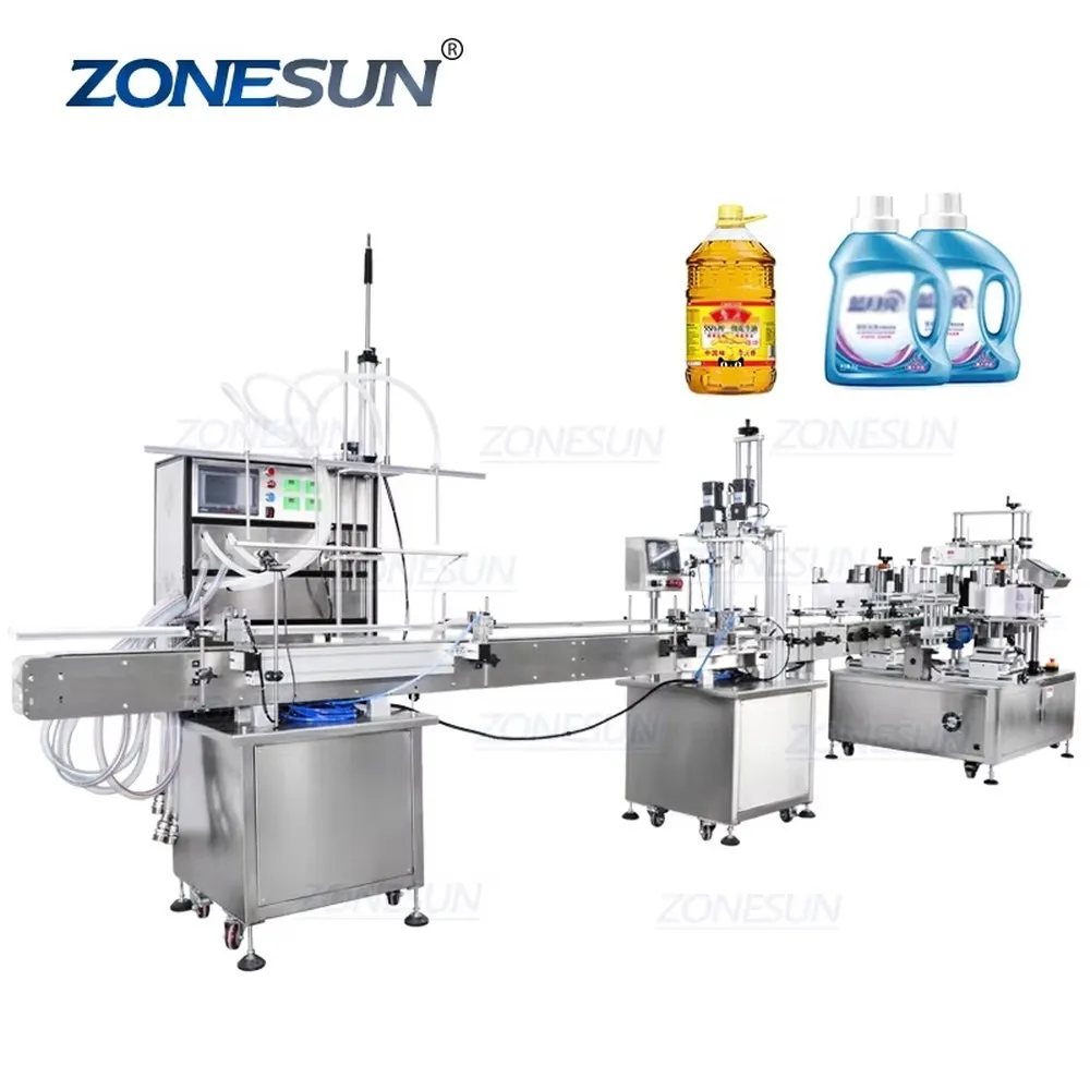 Automatic Bottle Filling Capping Labeling Machine Production Line for Cosmetic Liquid Filling Packaging