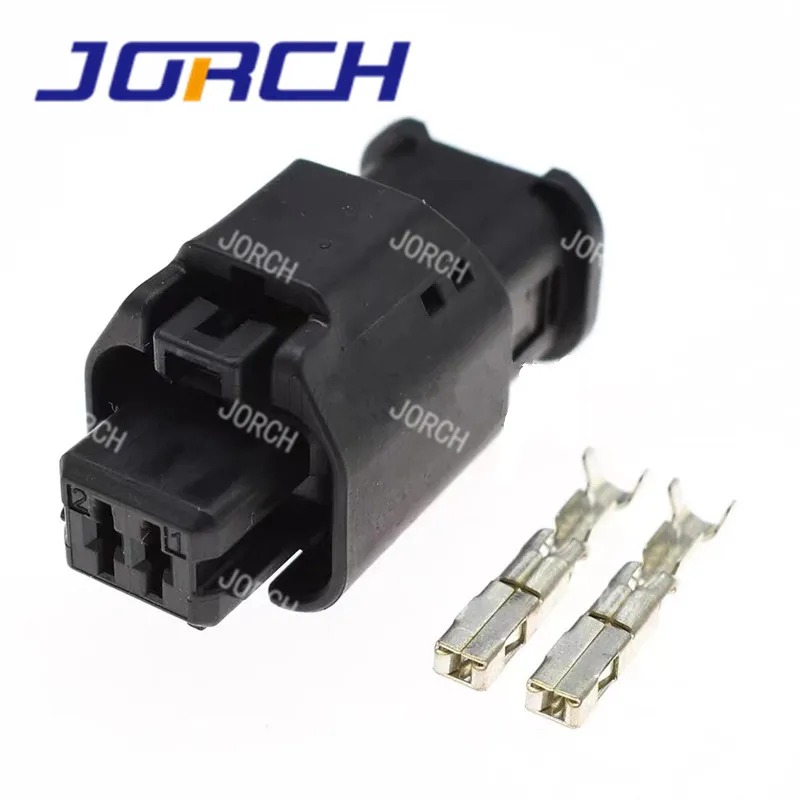 2 Position Female Wire-to-Wire Auto Connector Housing Sensor Flat Contact System Plug 1801175-1